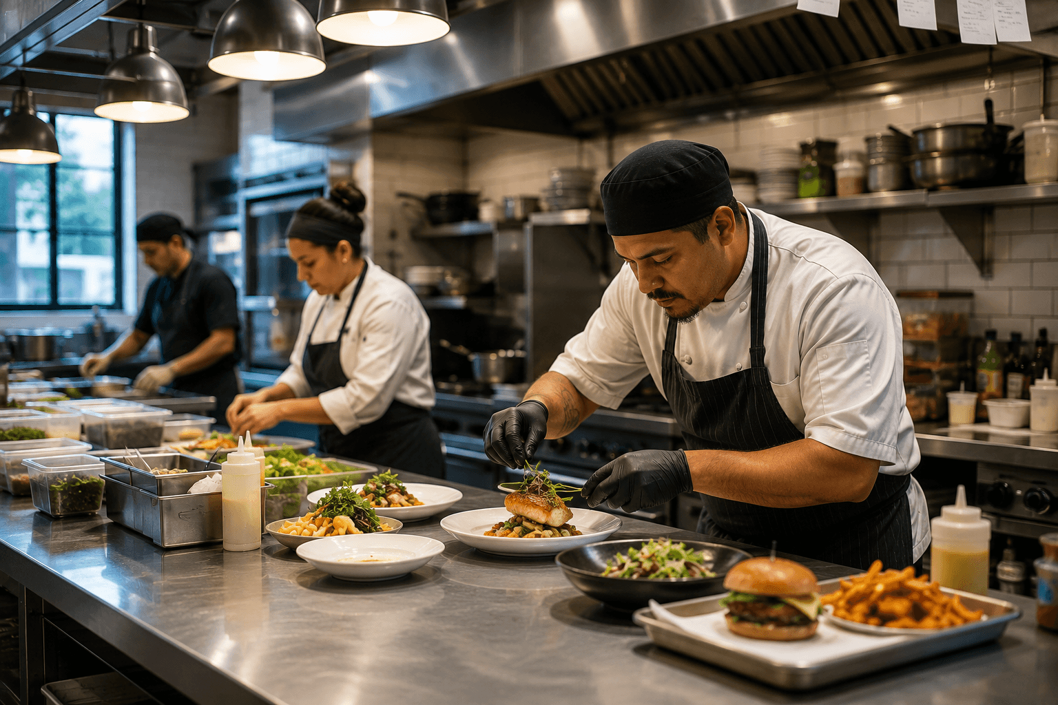 Food and hospitality industry context for restaurant checkout